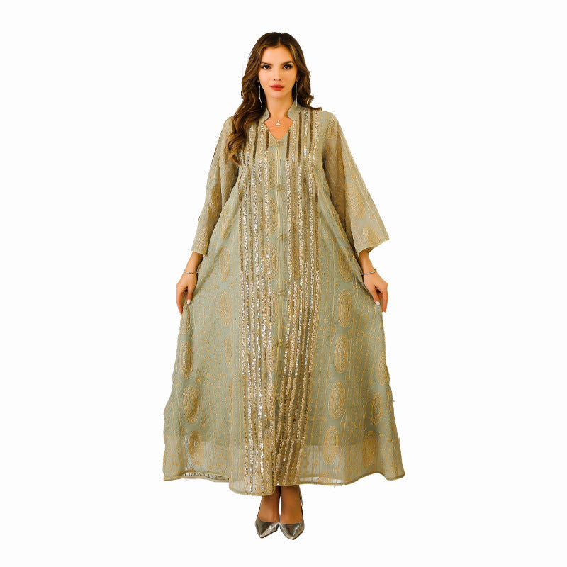 Muslim Robe Women's Sequined Gown