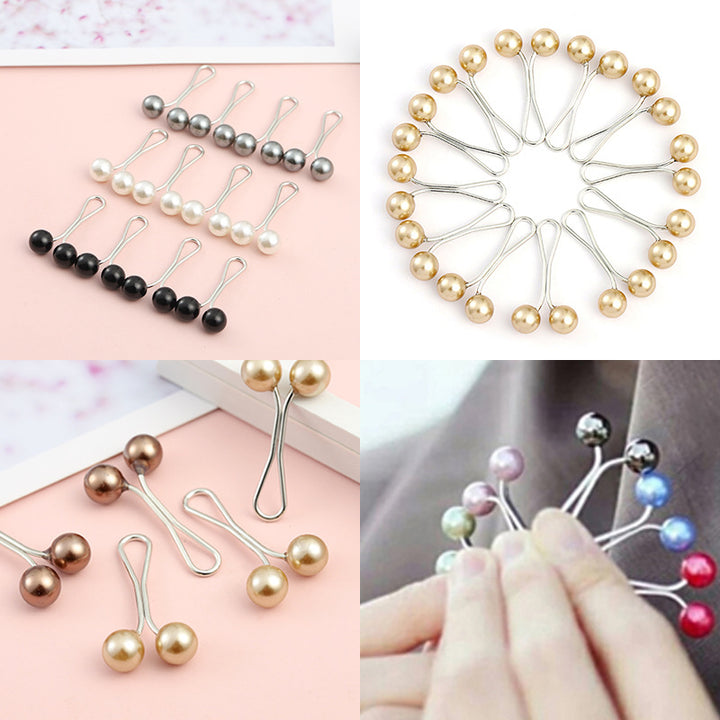 Creative Women's U-type Needle Pearl Scarf Clip Muslim Style Accessories Neck Clip Headscarf Accessories Small Jewelry