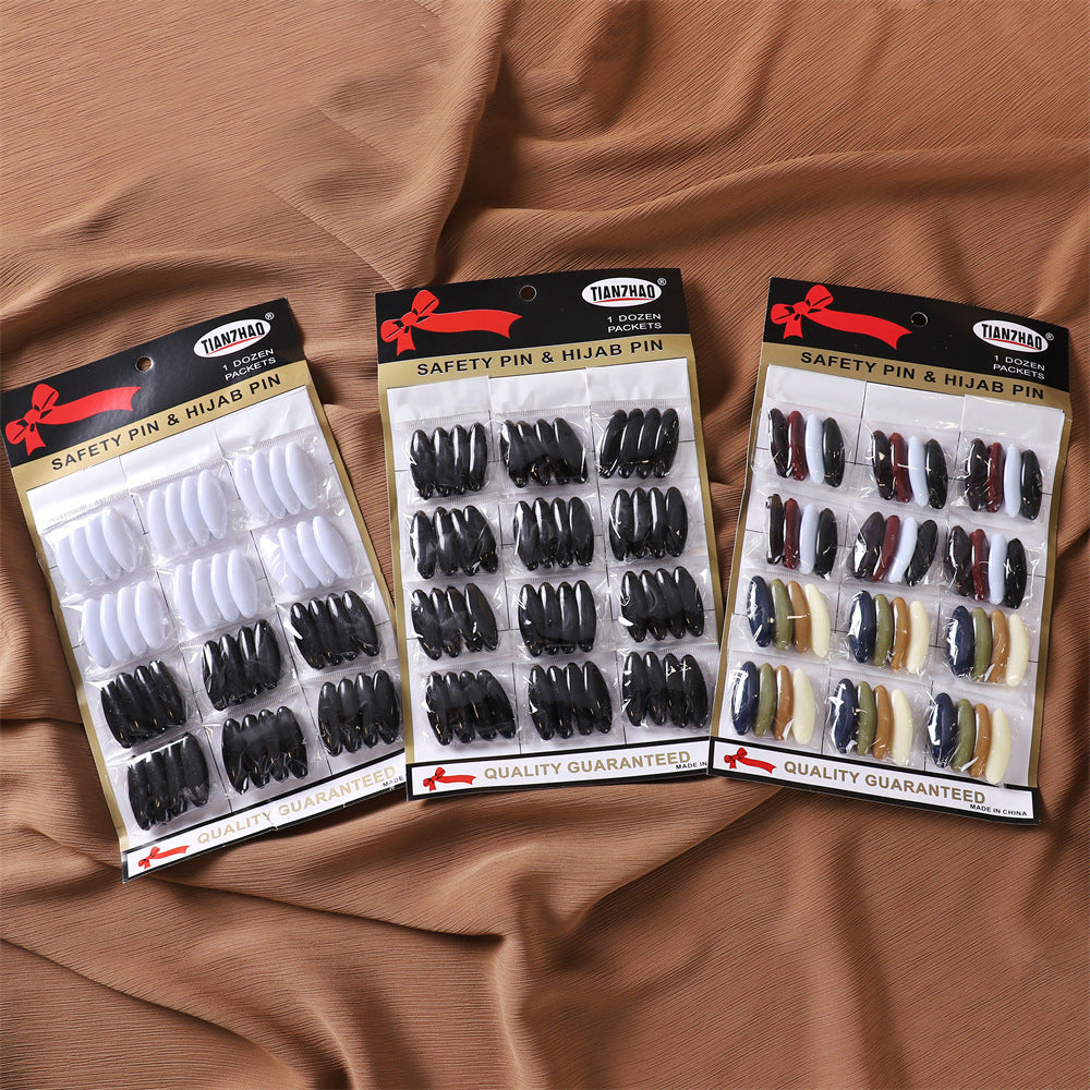 Oval Needle Color Muslim Headscarf Needle Scarf