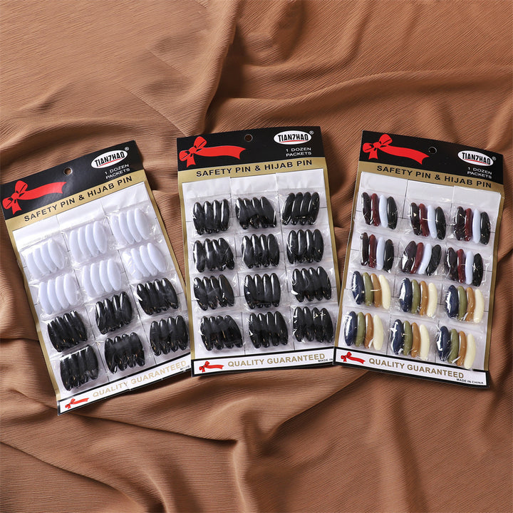 Oval Needle Color Muslim Headscarf Needle Scarf