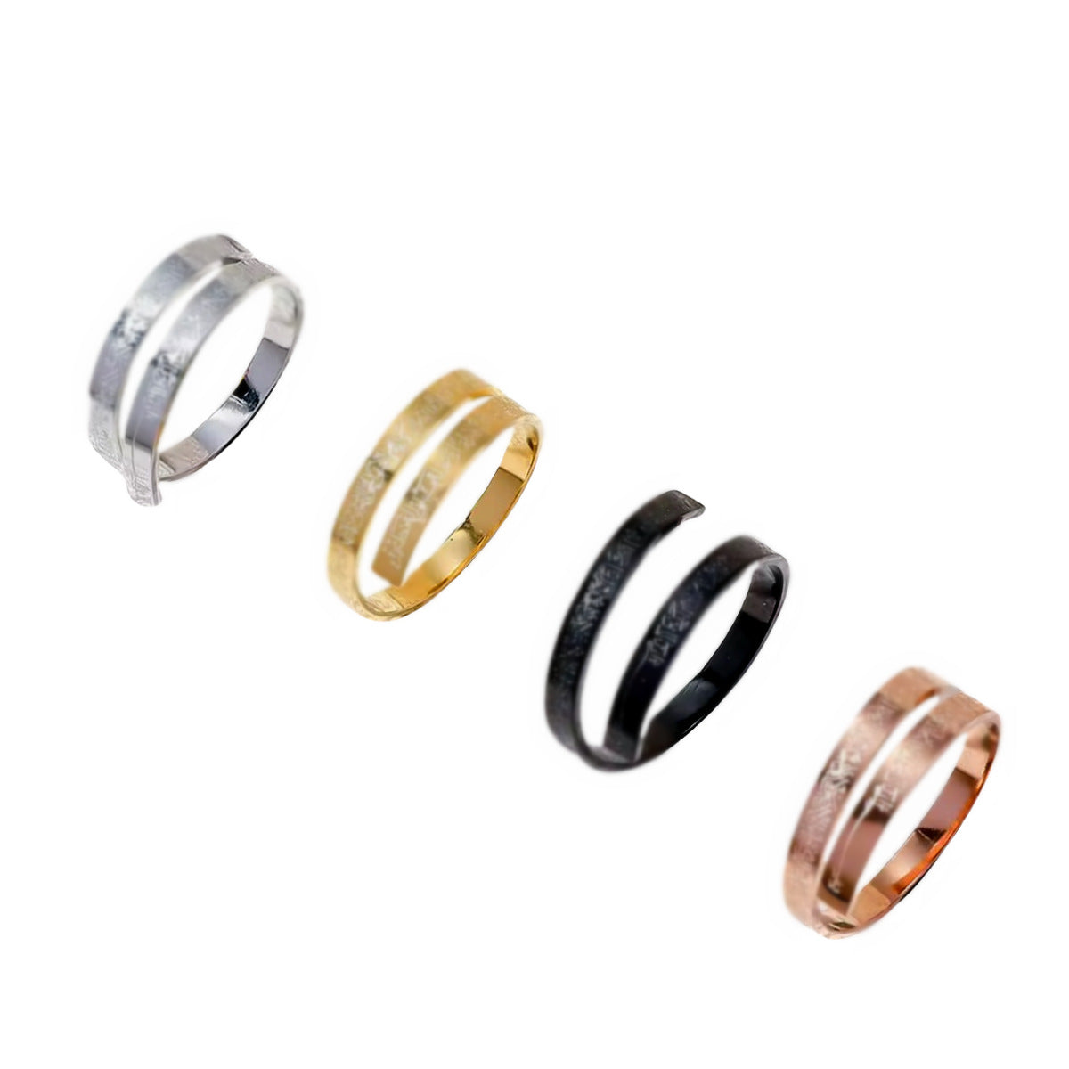 Stainless Steel Ring Islamic Muslim Allah Cuff